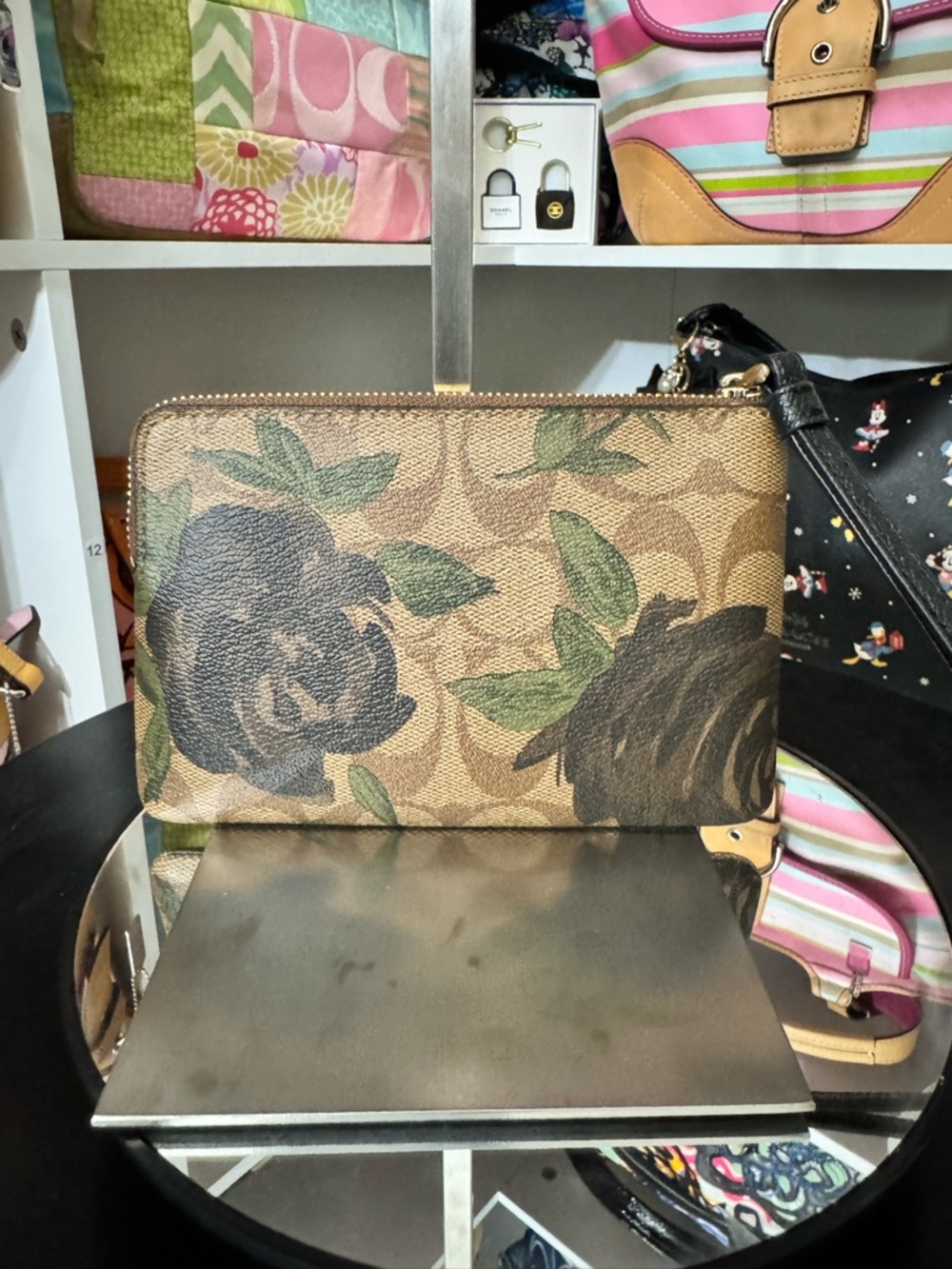 Coach Camo Rose Wristlet - Picture 2 of 5